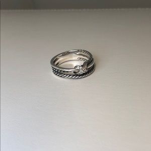David Yurman X Crossover ring with diamonds